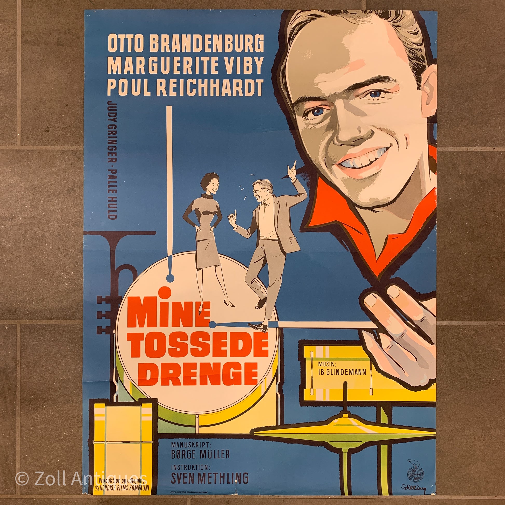 Original dansk Otto Brandenburg film plakat, fra 1961