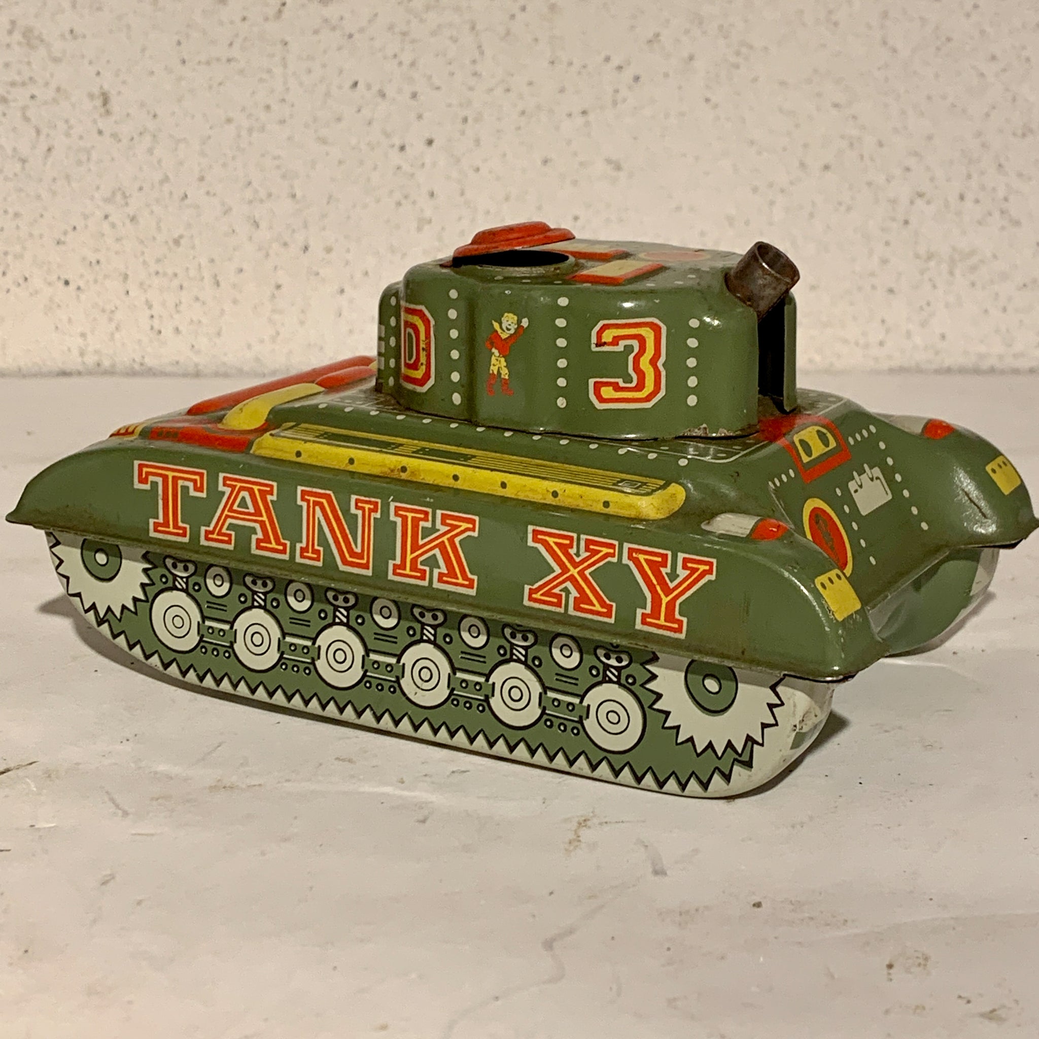 Vintage W.Germany blik legetøjs tank, fra 1950/60/70érne
