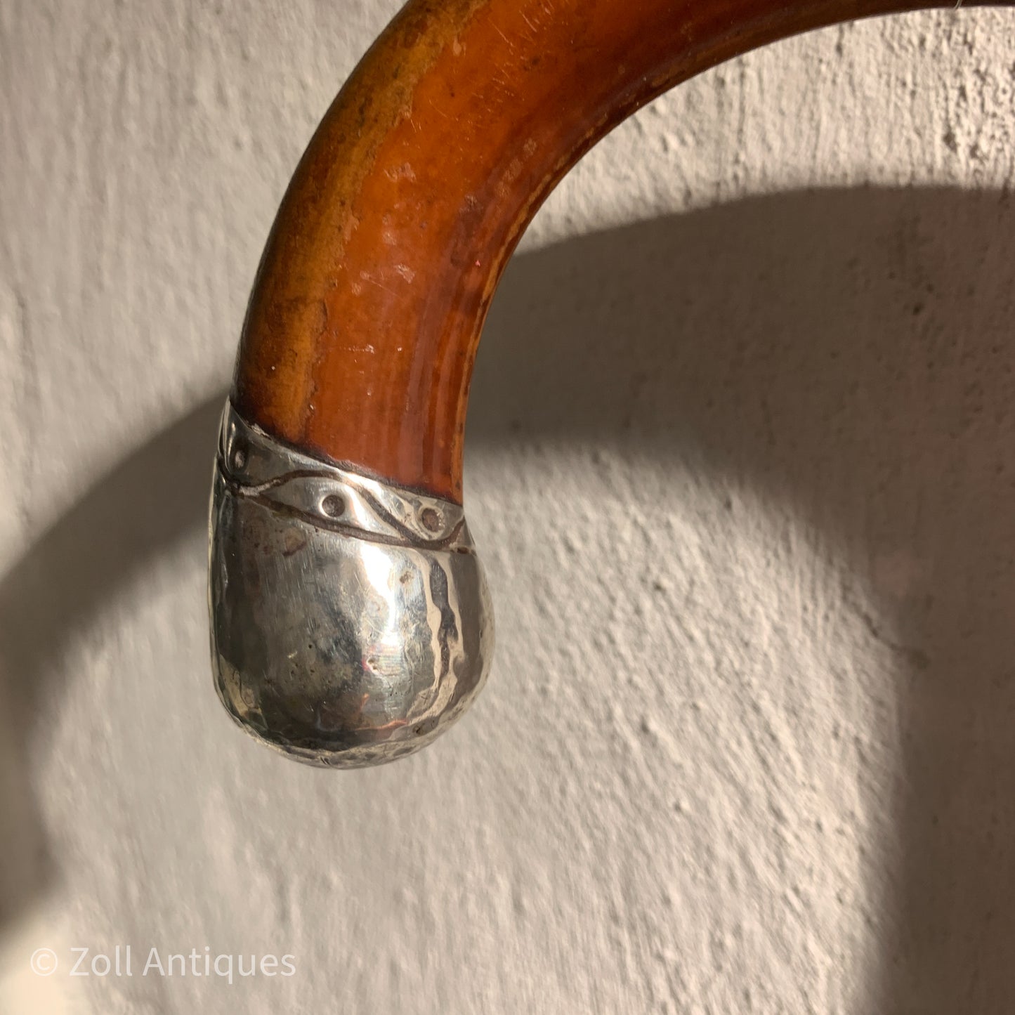 Kaj Georg Lendahi (1922 - 1967) antique silver &amp; manila cane