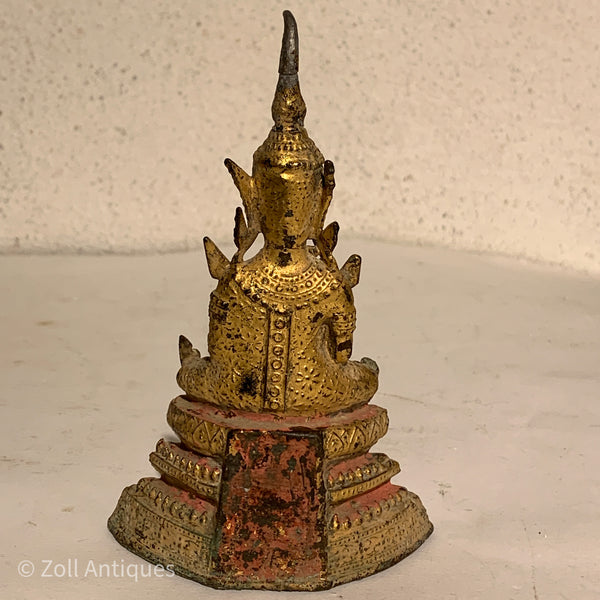 Ratthanakosin buddha statue i forgyldt bronze, Thailand, fra 1800 tallet