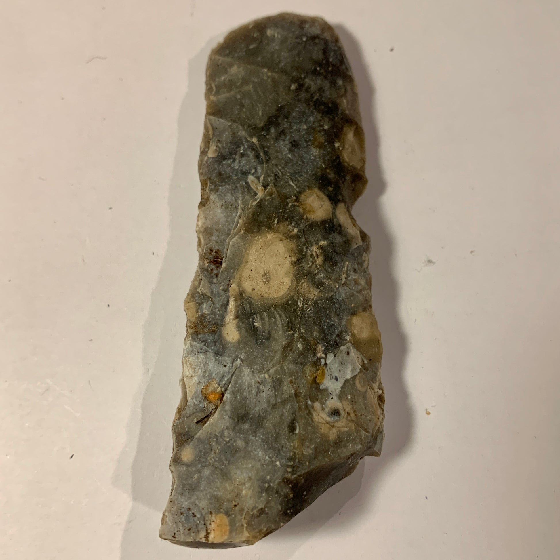 Dansk oldsag. Håndtag fra flint Dolk. Dolktid : 2400-1800 F.Kr