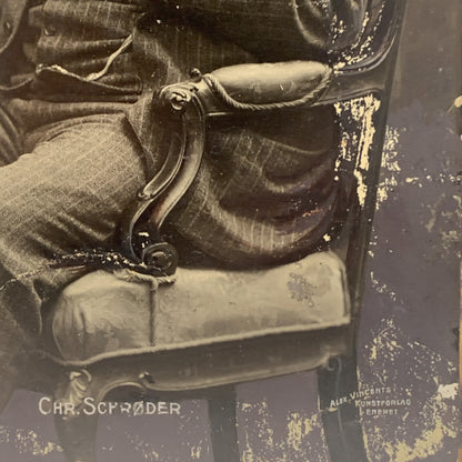 Antik fotografi af stumfilms skuespiller Chr. Schrøder