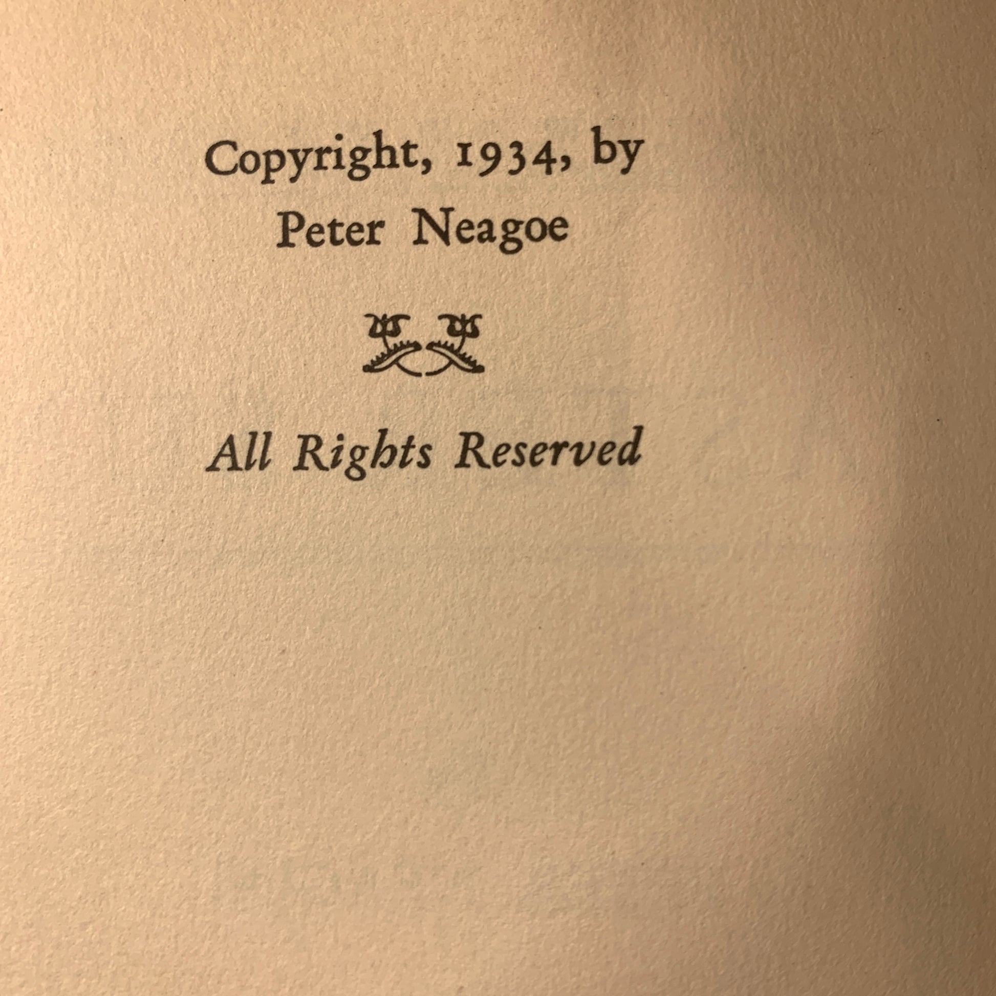Peter Neagoe, Easter Sun, 1934, 1.Udgave, 1.Oplag. Ældre Amerikansk bog
