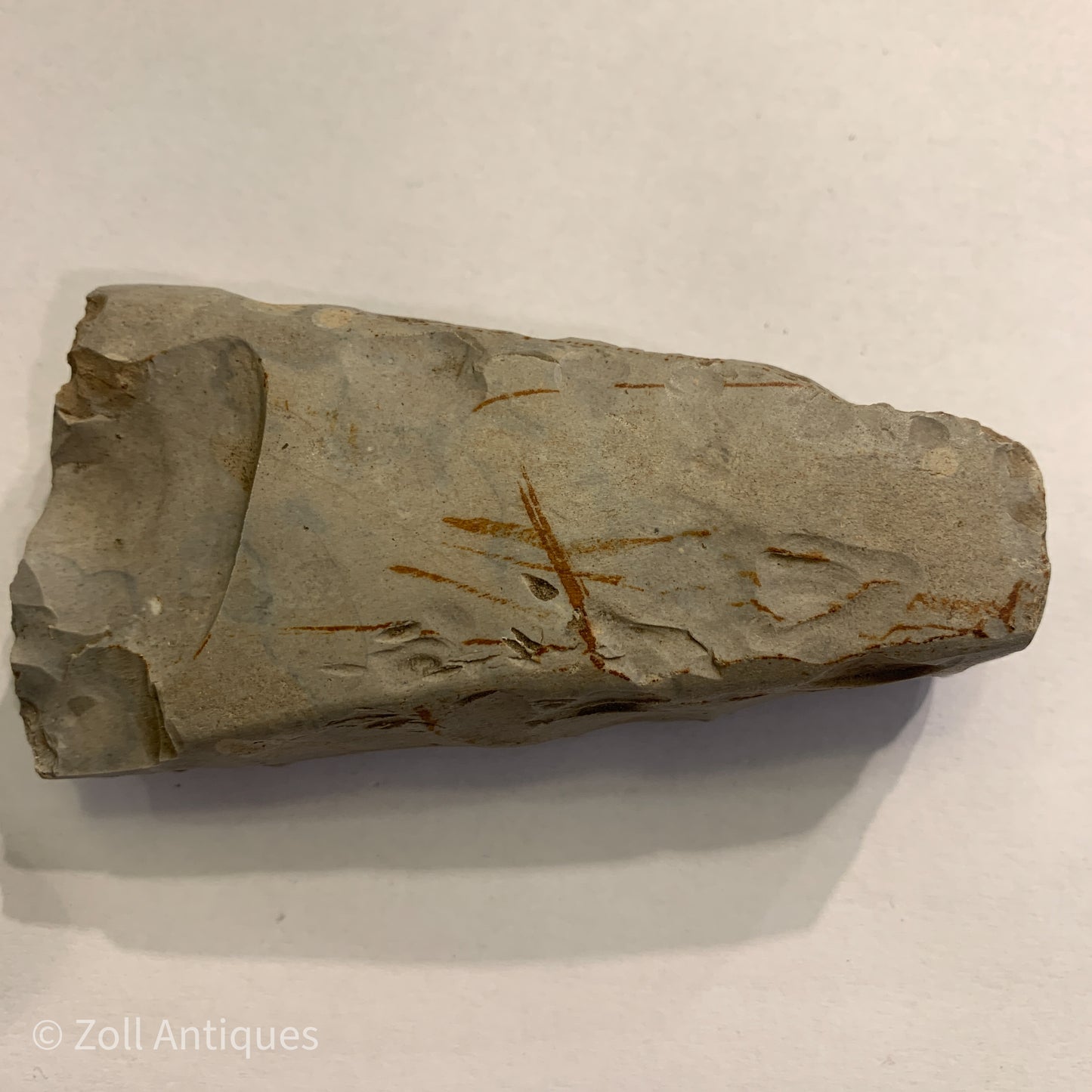 Dansk oldsag. Flintøkse fragtment. Yngre stenalder.