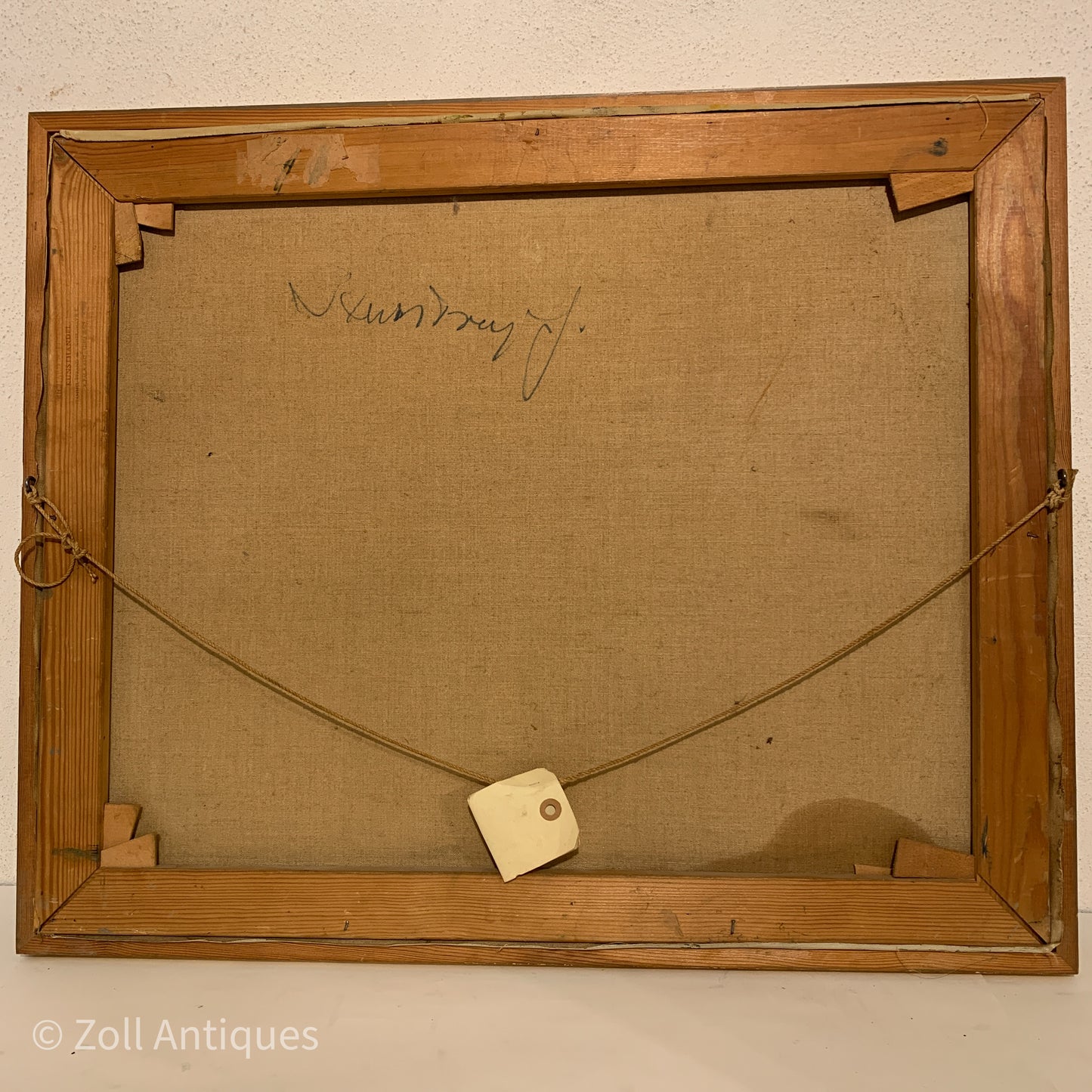 Villy Stenstrup Jensen (f.1919-1995) kubistisk oliemaleri på lærred.