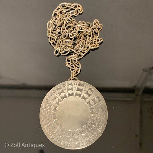 John Friese, retro pewter necklace, from the 1960s/70s.