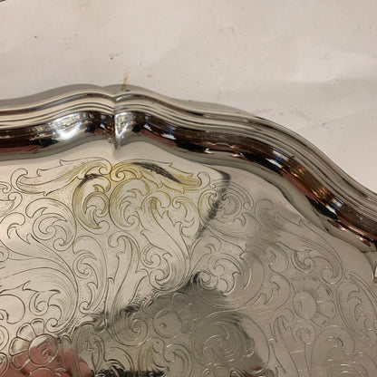 Vintage silver plated serving tray