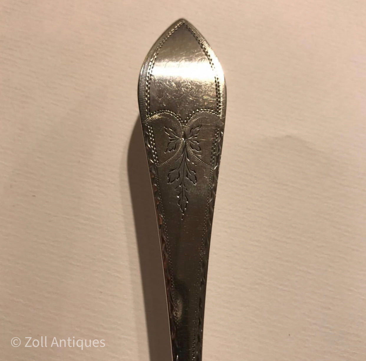 Hans Jacob Møller f.1778. Sølv Fiske Spatel