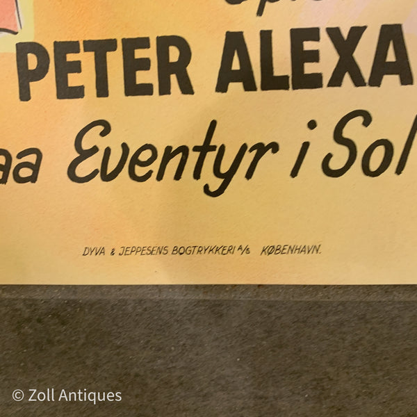 Original dansk Peter Alexander film plakat, fra 1950erne.