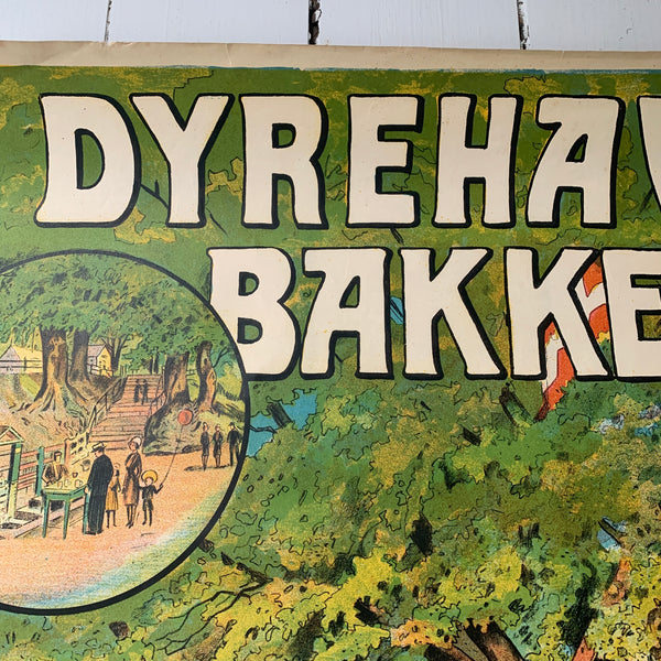 Original Dyrehavsbakken plakat, fra 1930érne.
