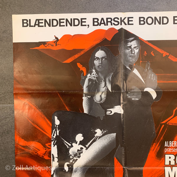 Original dansk James Bond film plakat fra 1980erne