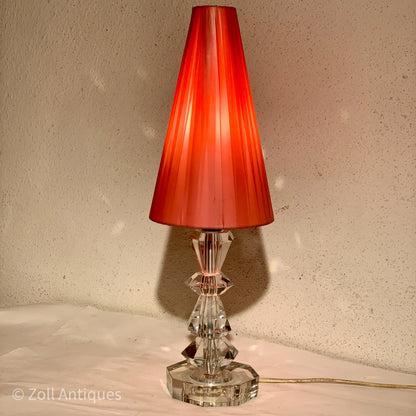 Vintage krystalprisme bordlampe, fra 1960érne.