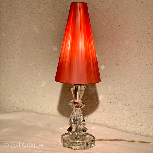 Vintage krystalprisme bordlampe, fra 1960érne.