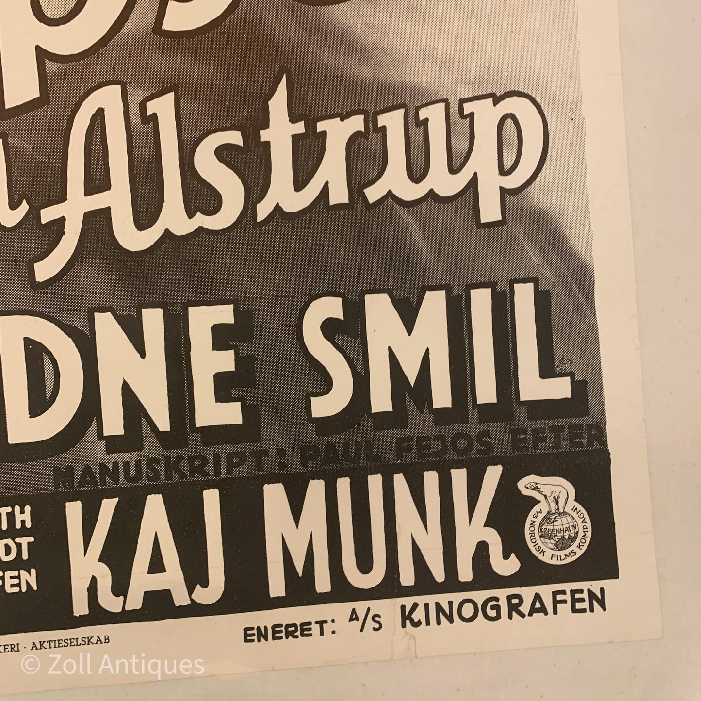 Original dansk Bodil Ipsen film plakat, fra 1930érne.