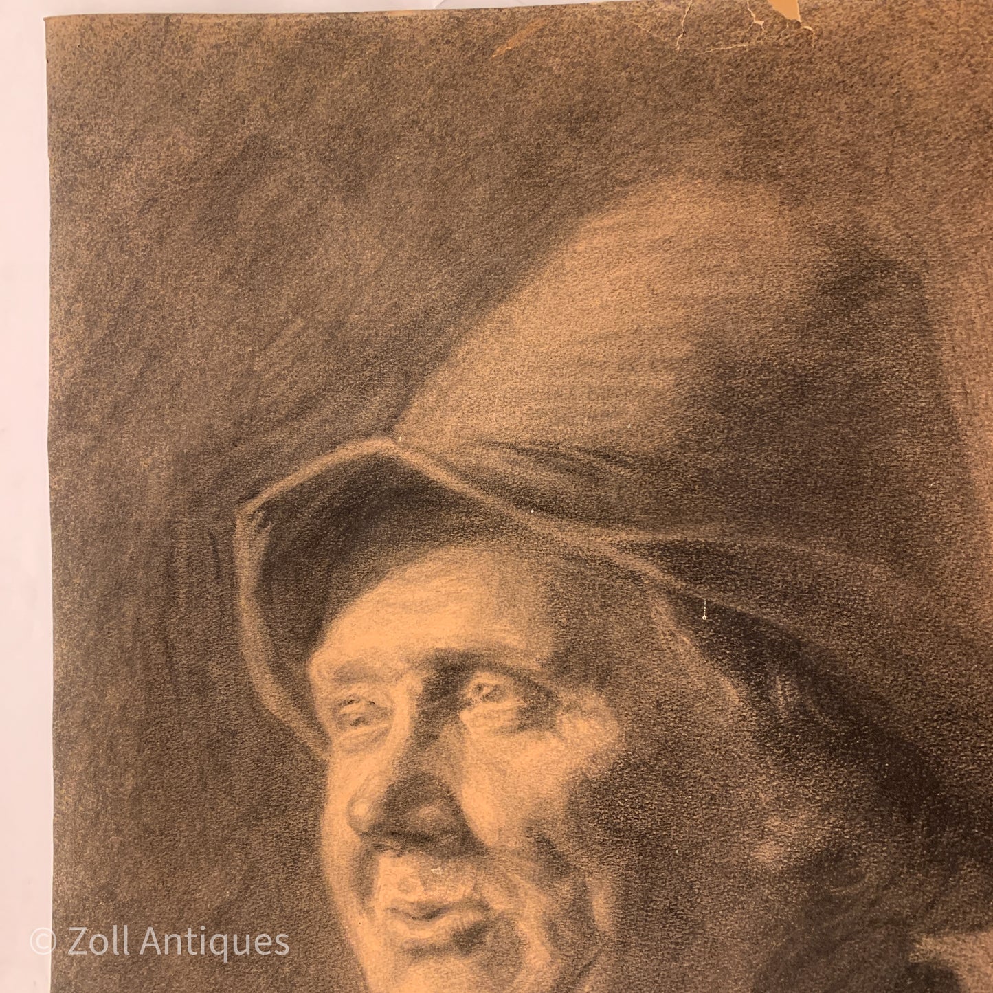 Henrik Schouboe (f.1876-1949) original portræt kultegning.