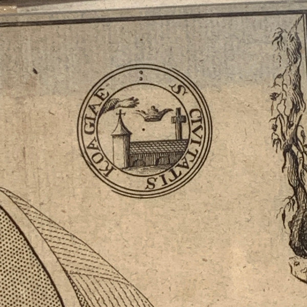 Erik Pontoppidan (f.1698-1764) originalt antik kort over Køge år 1764
