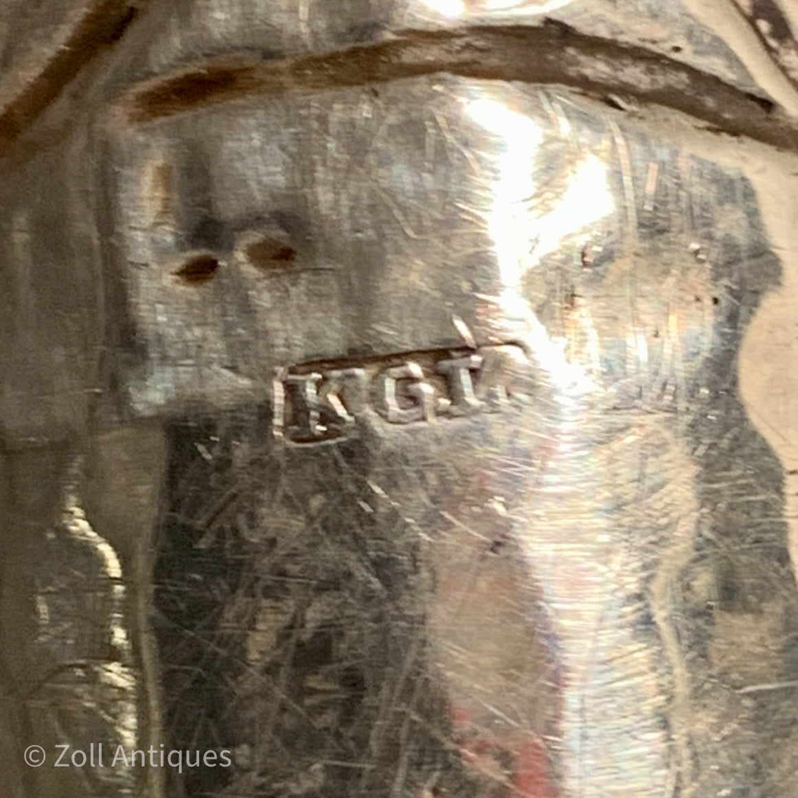 Kaj Georg Lendahi (1922 - 1967) antique silver &amp; manila cane
