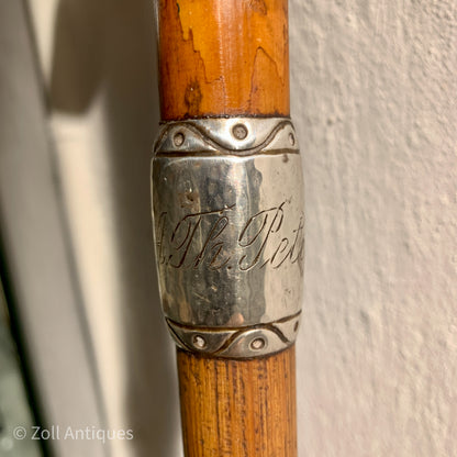 Kaj Georg Lendahi (1922 - 1967) antique silver &amp; manila cane