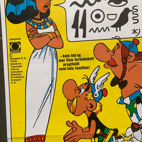 Original dansk Asterix og Kleopatra film plakat fra 1968