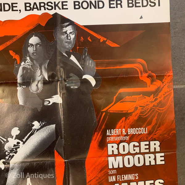 Original dansk James Bond film plakat fra 1980erne