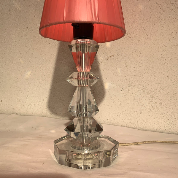 Vintage krystalprisme bordlampe, fra 1960érne.