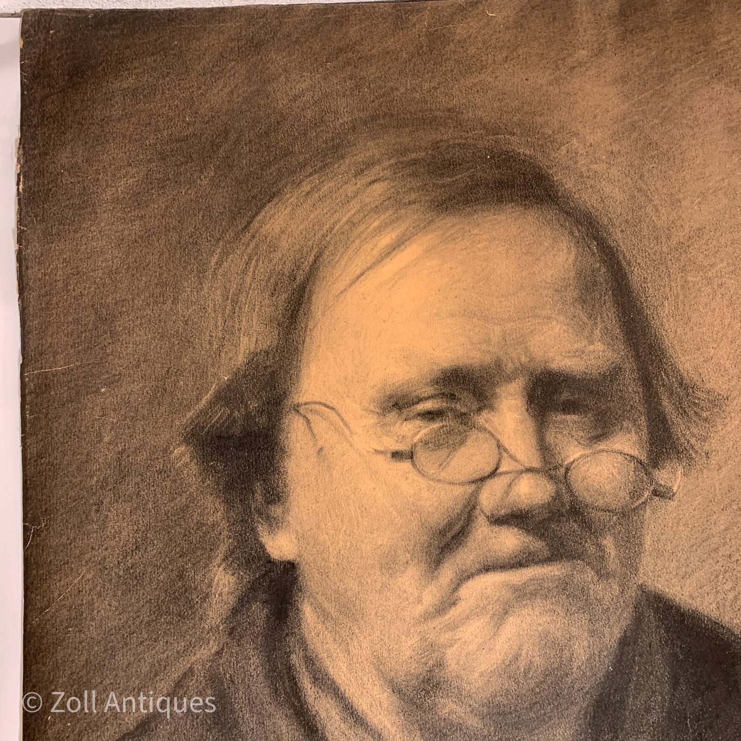 Henrik Schouboe (f.1876-1949) original portræt kultegning.