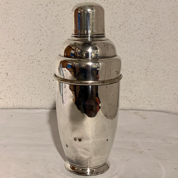 Art Deco cocktail shaker i sølvplet