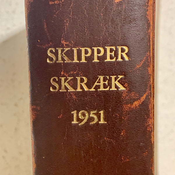 Skipper Skræk 1951 nr.1-52, 1.Udgave 1.Oplag, samlet i læderindbundet bog.