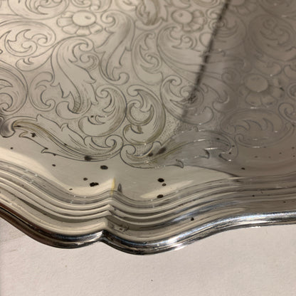 Vintage silver plated serving tray
