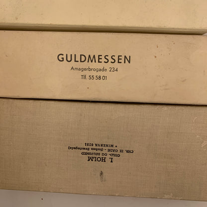 Samling vintage sølvbestik æsker