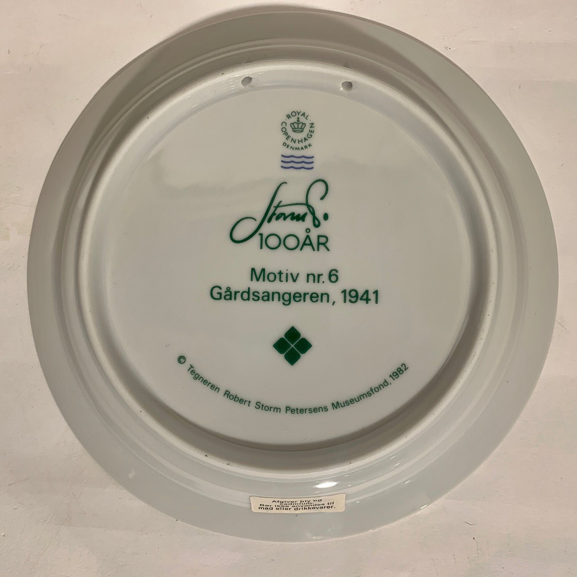 Storm P. 100 års jubilæum platte, Royal Copenhagen