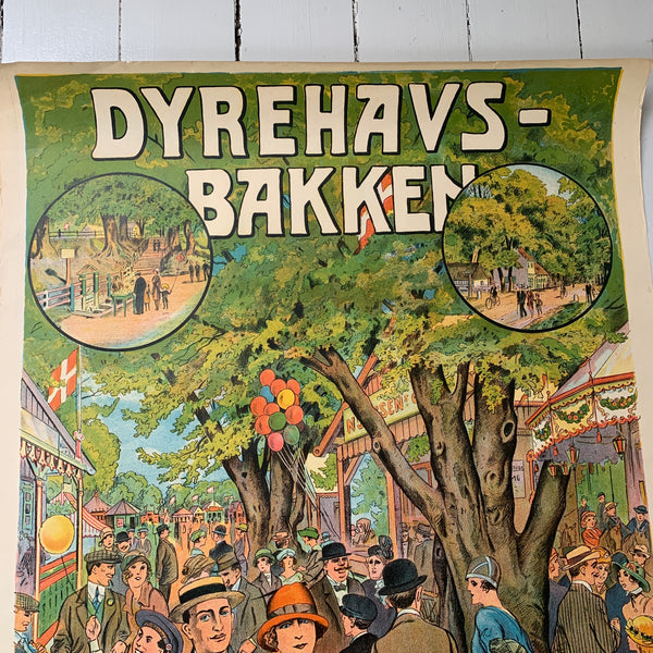 Original Dyrehavsbakken plakat, fra 1930érne.