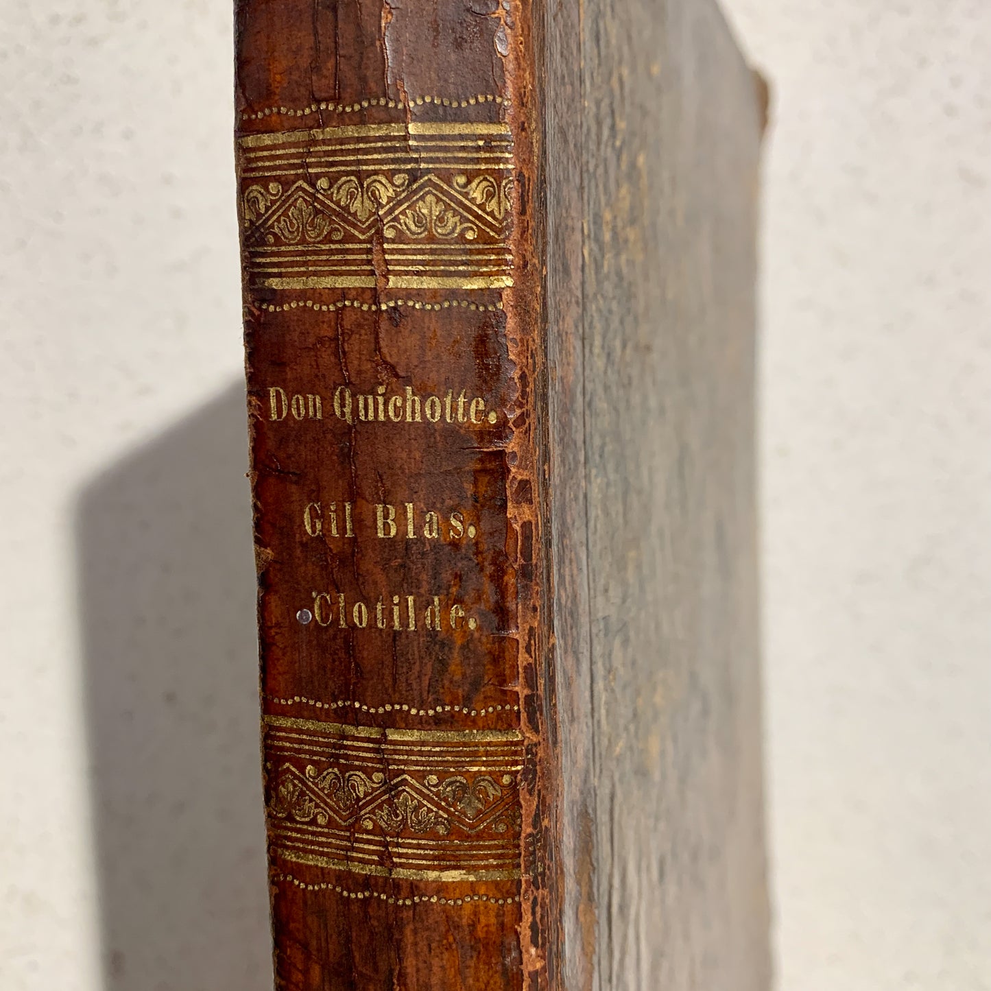 Antik fransk bog, Don Quichotte af Miguel de Cervantes, fra 1850