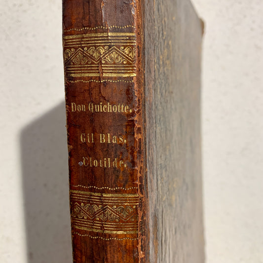 Antik fransk bog, Don Quichotte af Miguel de Cervantes, fra 1850