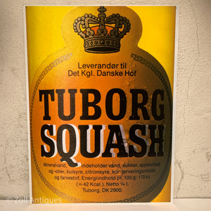 Vintage Tuborg Squash metalskilt
