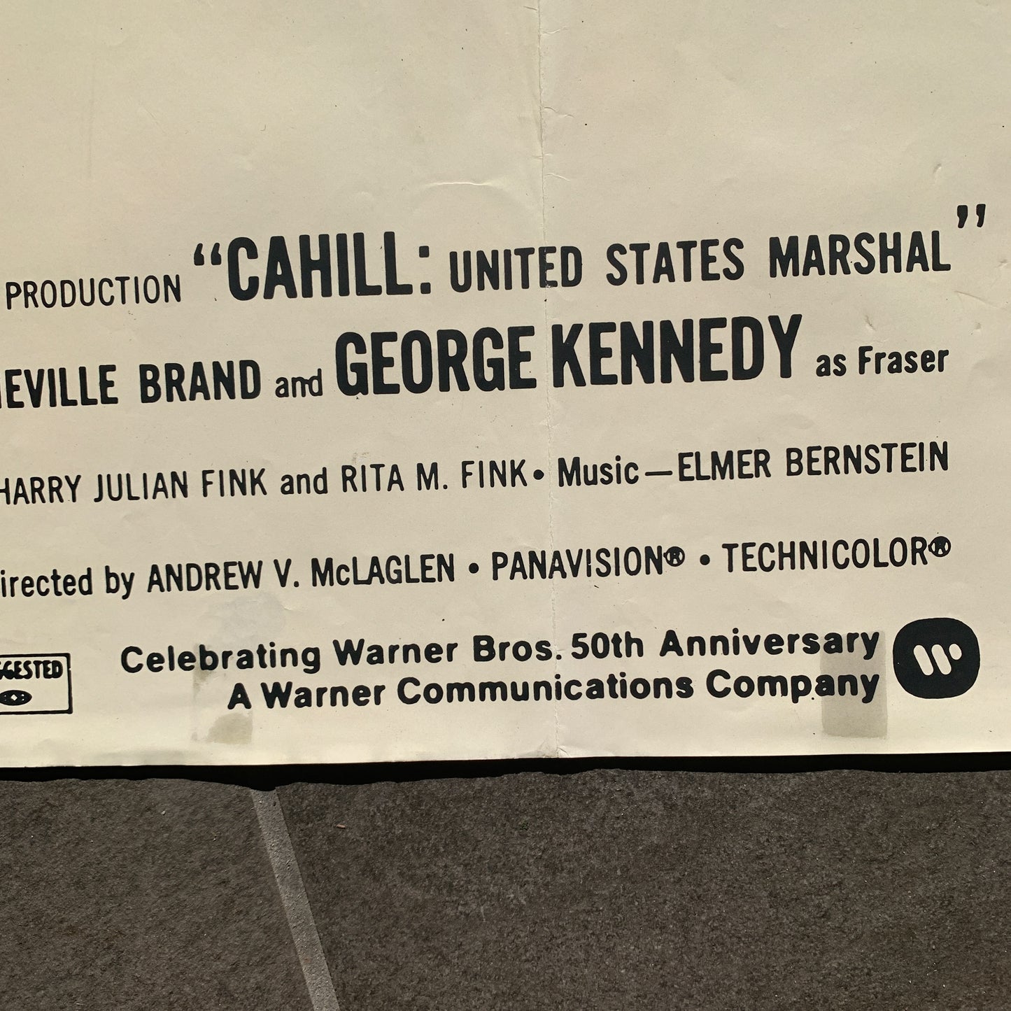 Original dansk Sheriffens værste job John Wayne film plakat fra 1973