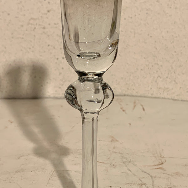 Vintage krystalglas champagnefløjte.