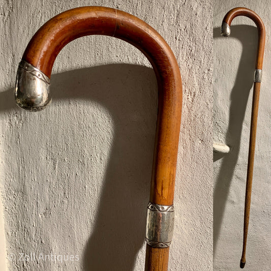 Kaj Georg Lendahi (1922 - 1967) antique silver &amp; manila cane