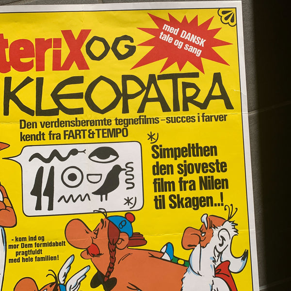 Original dansk Asterix og Kleopatra film plakat fra 1968