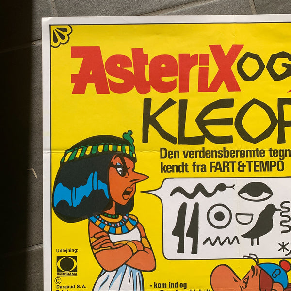 Original dansk Asterix og Kleopatra film plakat fra 1968