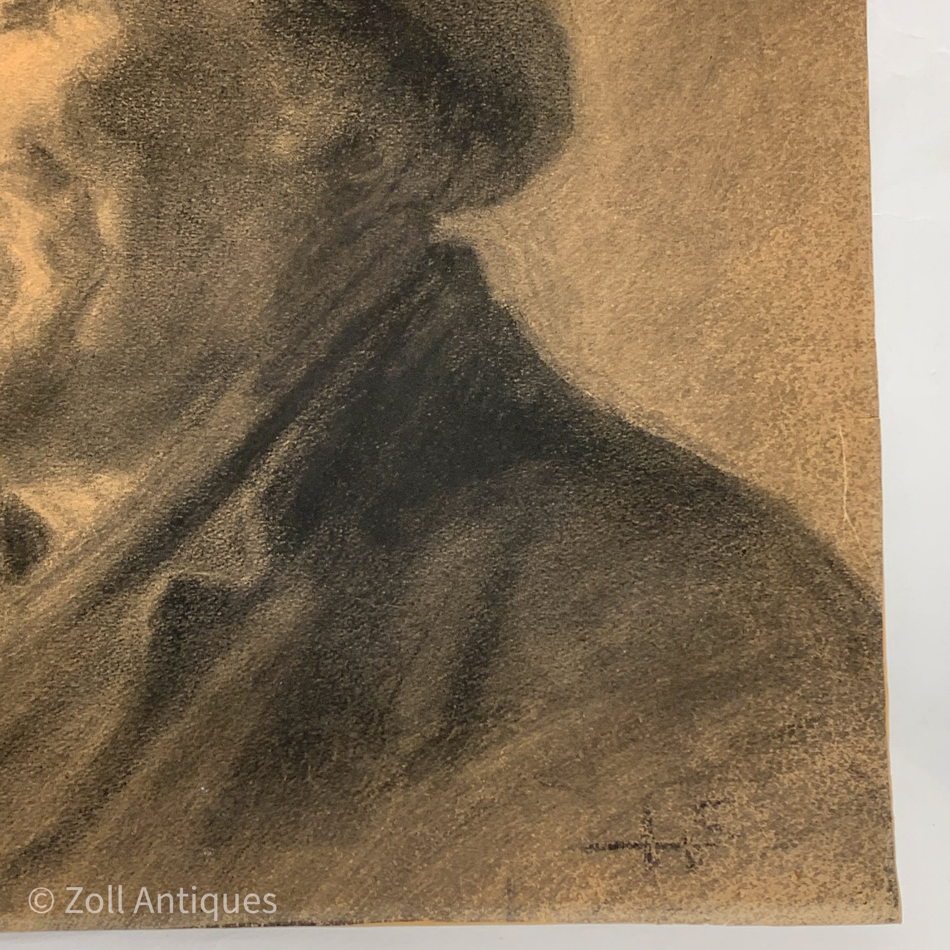 Henrik Schouboe (f.1876-1949) original portræt kultegning